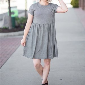 Listicle (Name on Tag) Striped Babydoll Dress